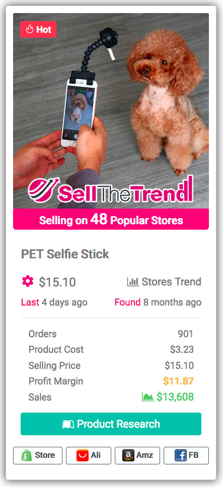 Sell The Trend Nexus Dropshipping A.I. Product Card