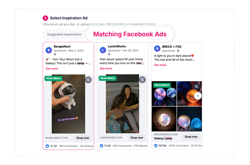 Turn winning Facebook ads into inspiration for AI Ads Blueprint