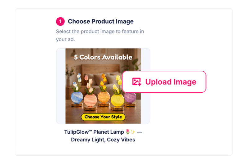 Choose your product for AI Ads Blueprint
