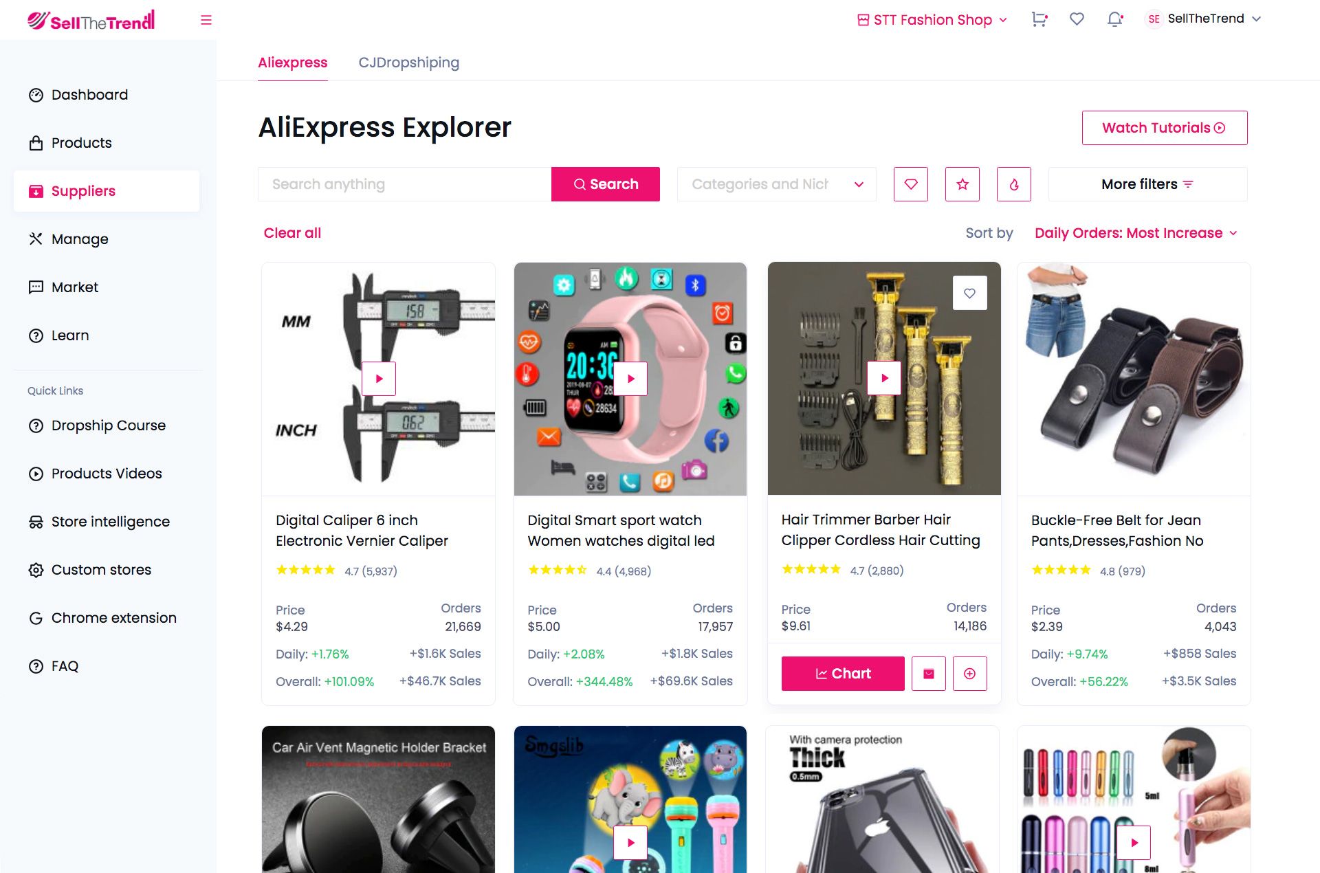 Aliexpress dropshipping product explorer