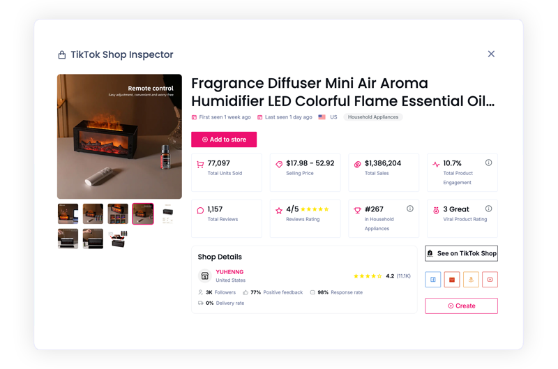 TikTok shop explorer