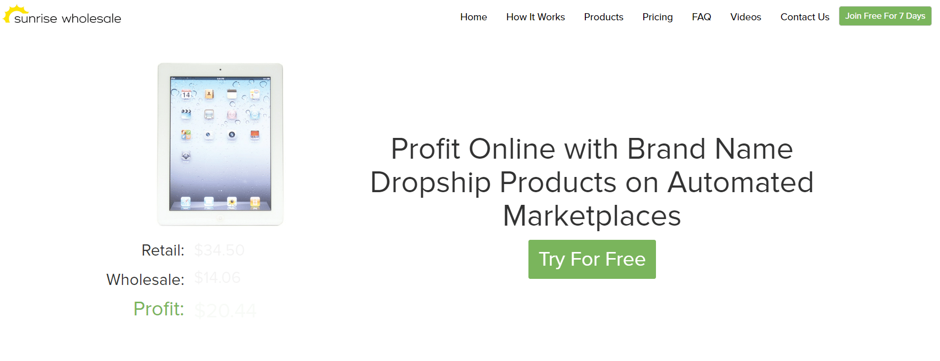 Sunrise Vente en gros 2B