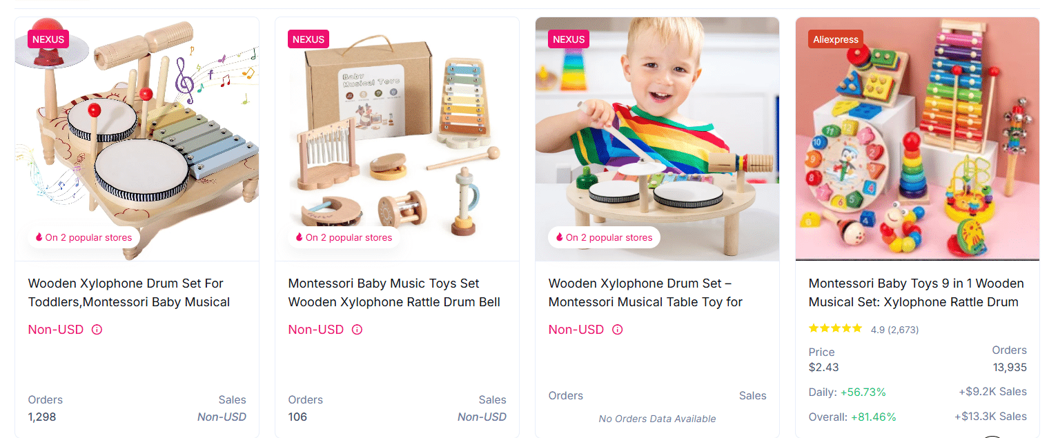 Wooden Xylophone Drum Set