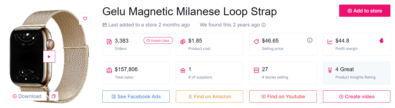 حزام ساعة ميلانيز المغناطيسي المغناطيسي