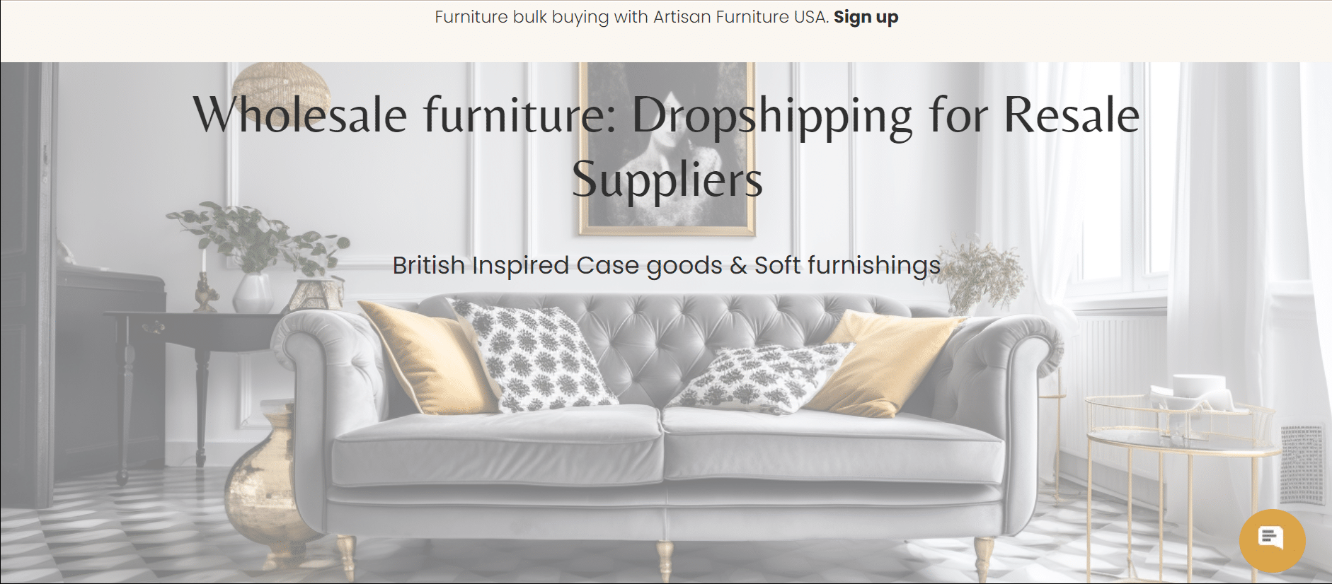 capture d’écran de la page d’accueil d’artisan USA