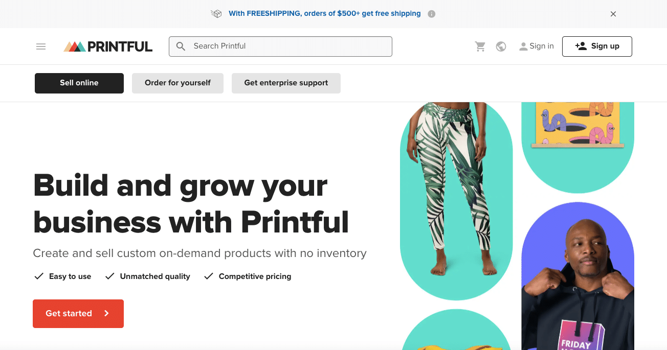 Printful est l’un des principaux fournisseurs de dropshipping en marque blanche