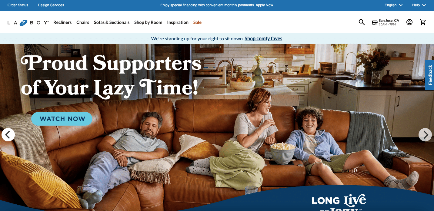 Ouvrez un compte d’accueil partenaire pour engager des fournisseurs tels que La-Z-Boy