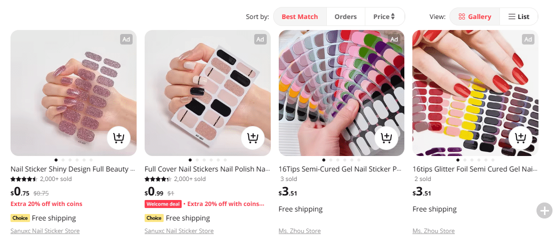 Autocollants pour ongles