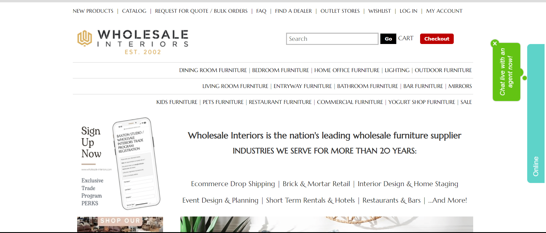 Page d’accueil intérieure en gros