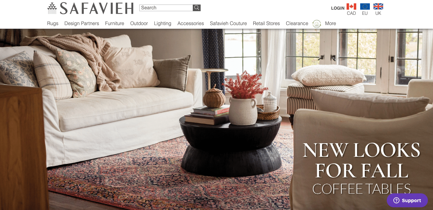 Safavieh est l’un des principaux fournisseurs de Wayfair