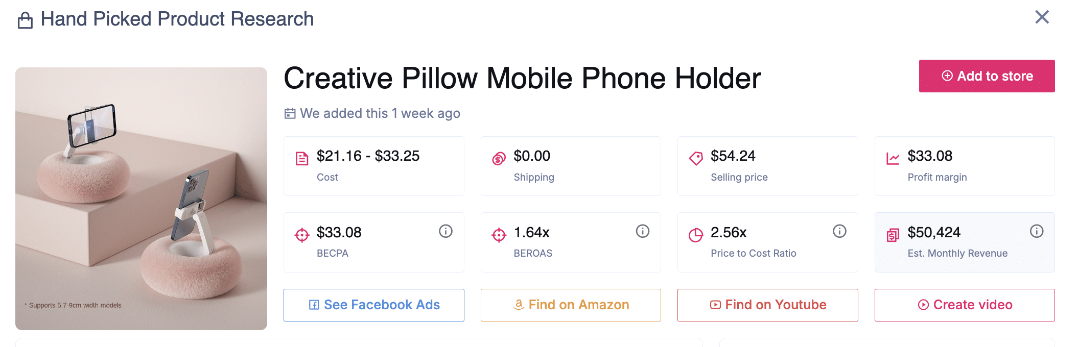 Creative Pillow Mobile Phone Holder