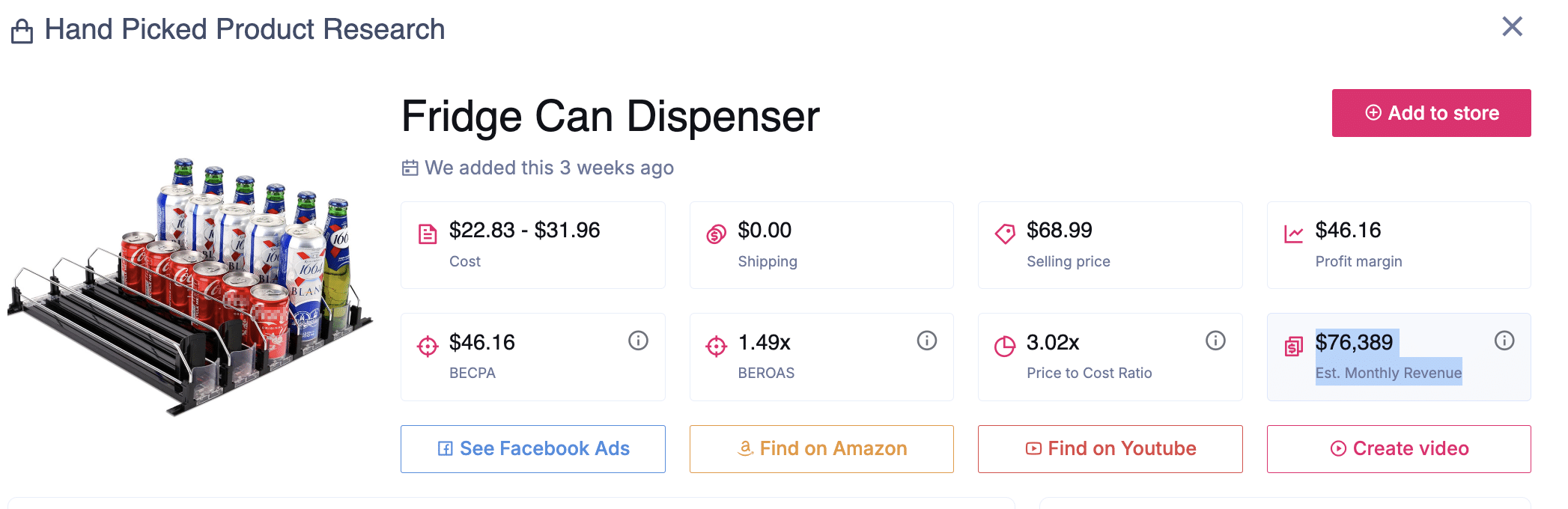 Fridge Can Dispenser