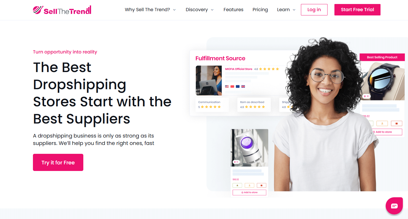 Page d’informations sur les fournisseurs de Sell The Trend