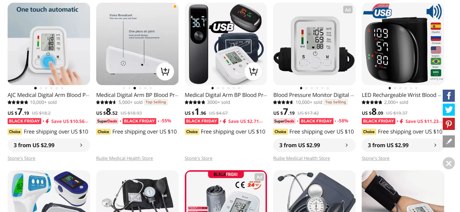 Tensiomètres - Dropshipping de produits médicaux