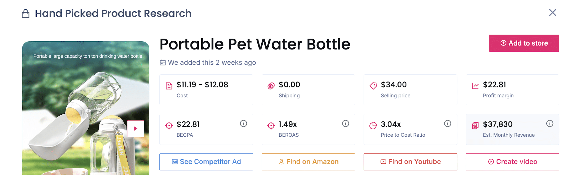 Portable Pet Water Bowl