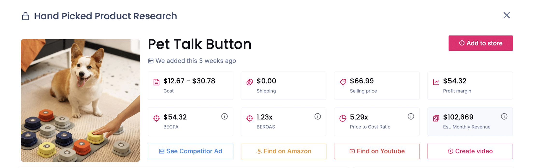 Pet Talk Button