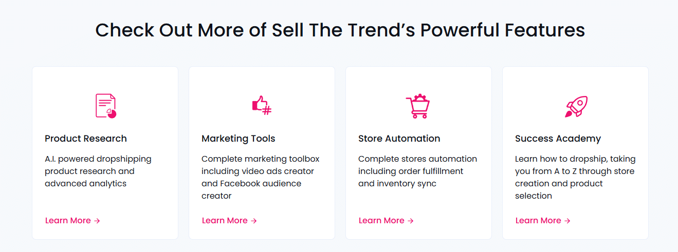 Vendre la tendance Fonctionnalités puissantes