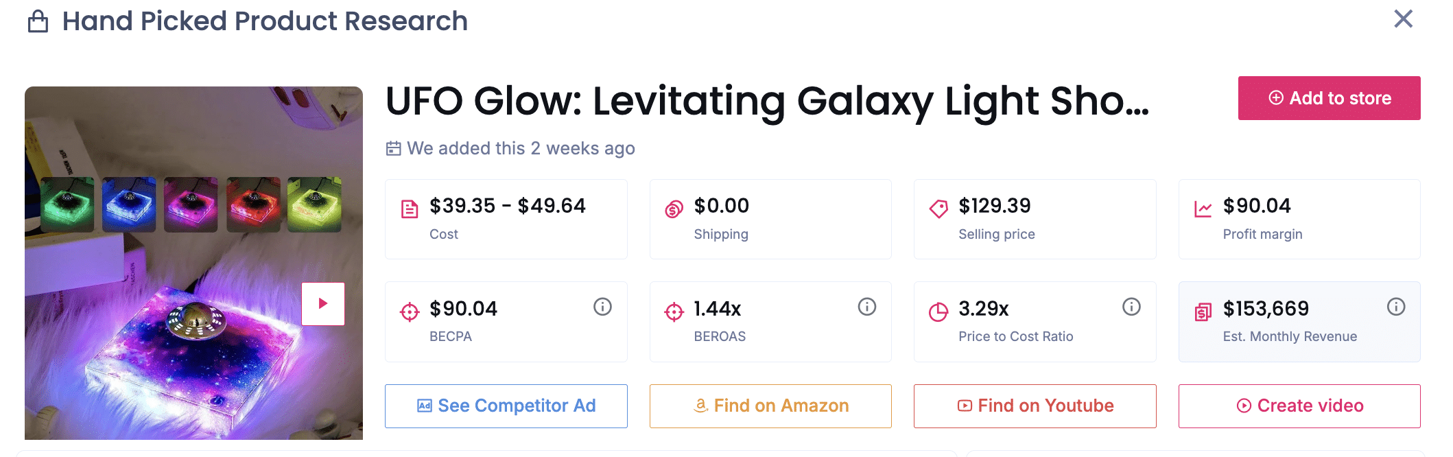 UFO Glow: Levitating Galaxy Light Show