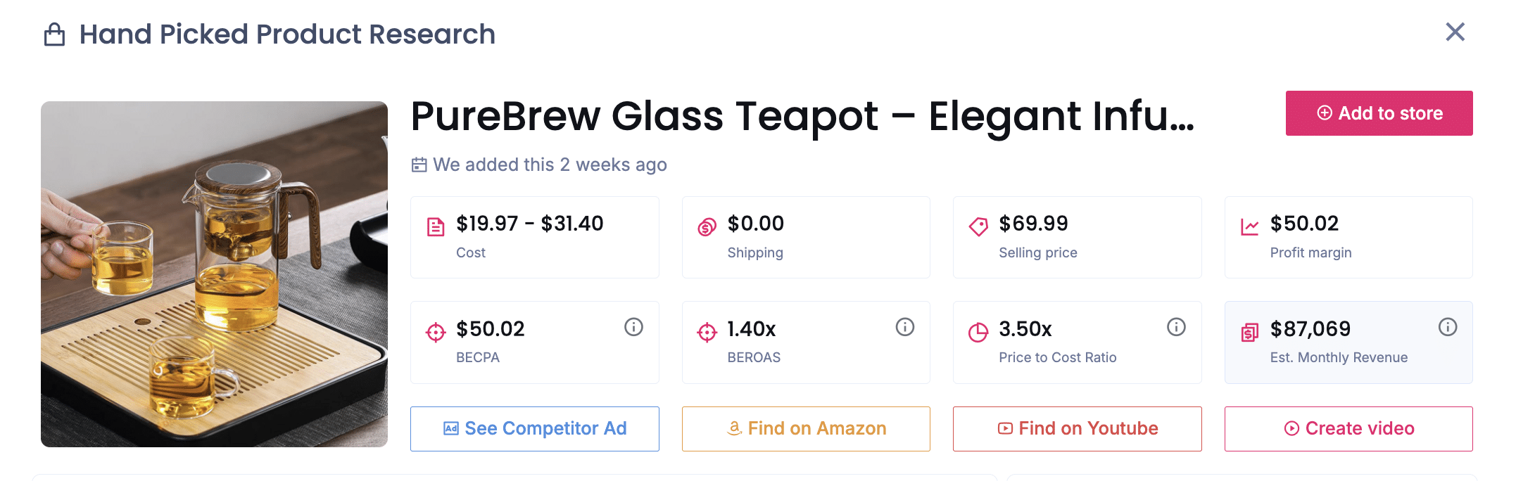 PureBrew Glass Teapot
