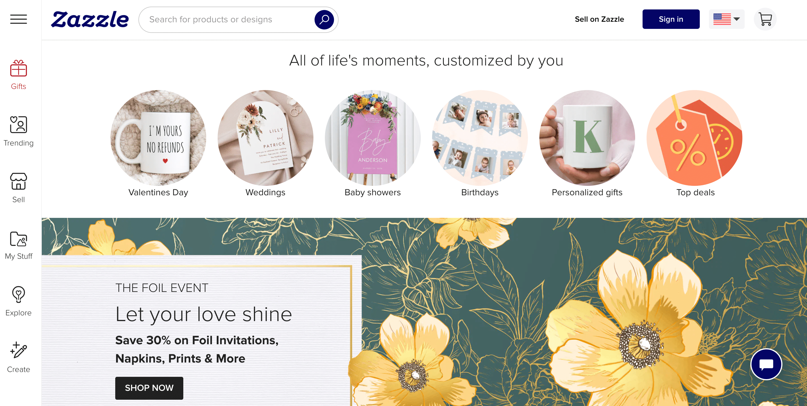 Zazzle a sa propre place de marché