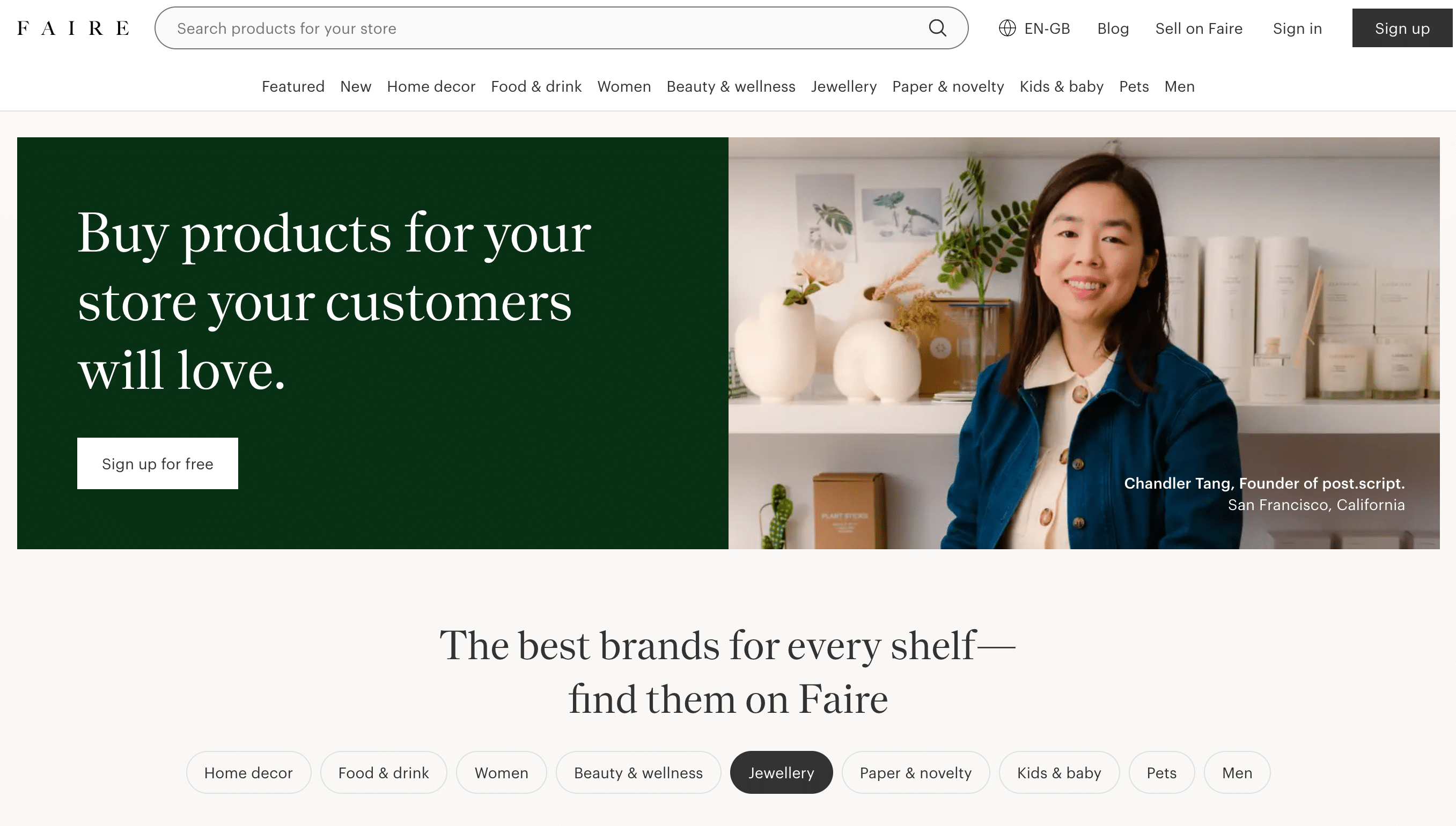 Faire est très populaire sur son stand sur les produits respectueux de l’environnement et sans cruauté