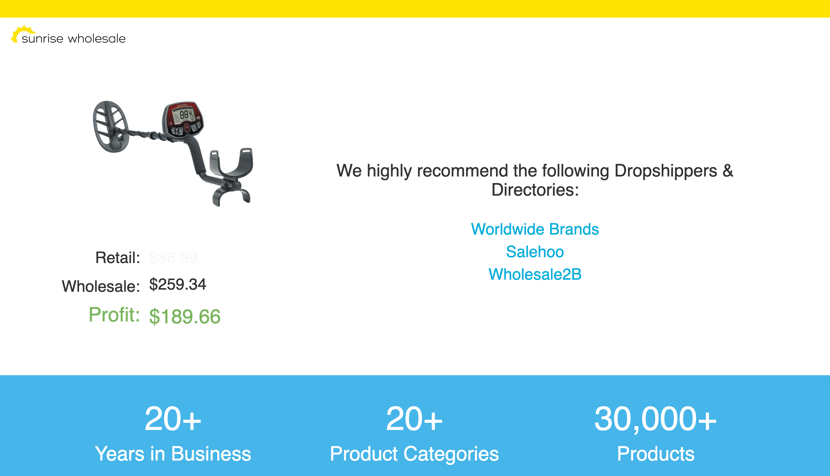 Sunrise Wholesale est idéal pour les produits respectueux de l’environnement