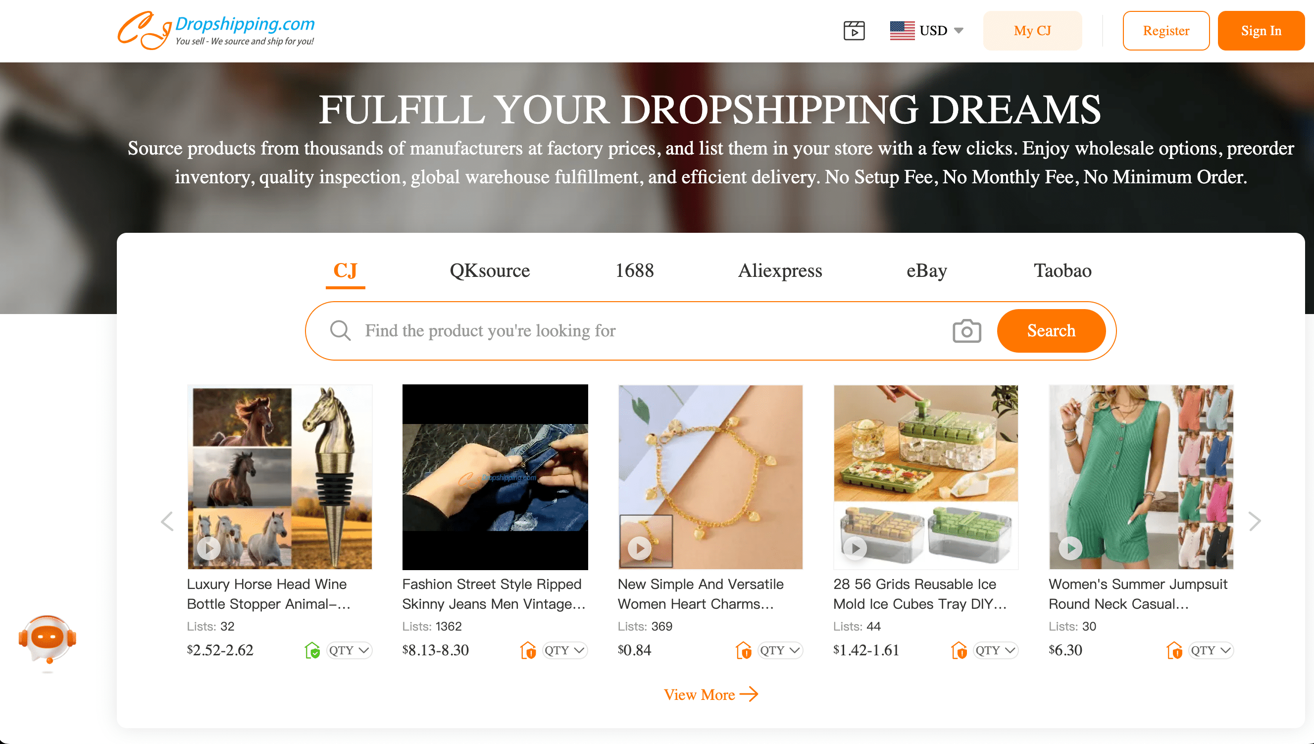CJdropshipping couvre la plupart des facteurs nécessaires pour un fournisseur de dropshipping fiable