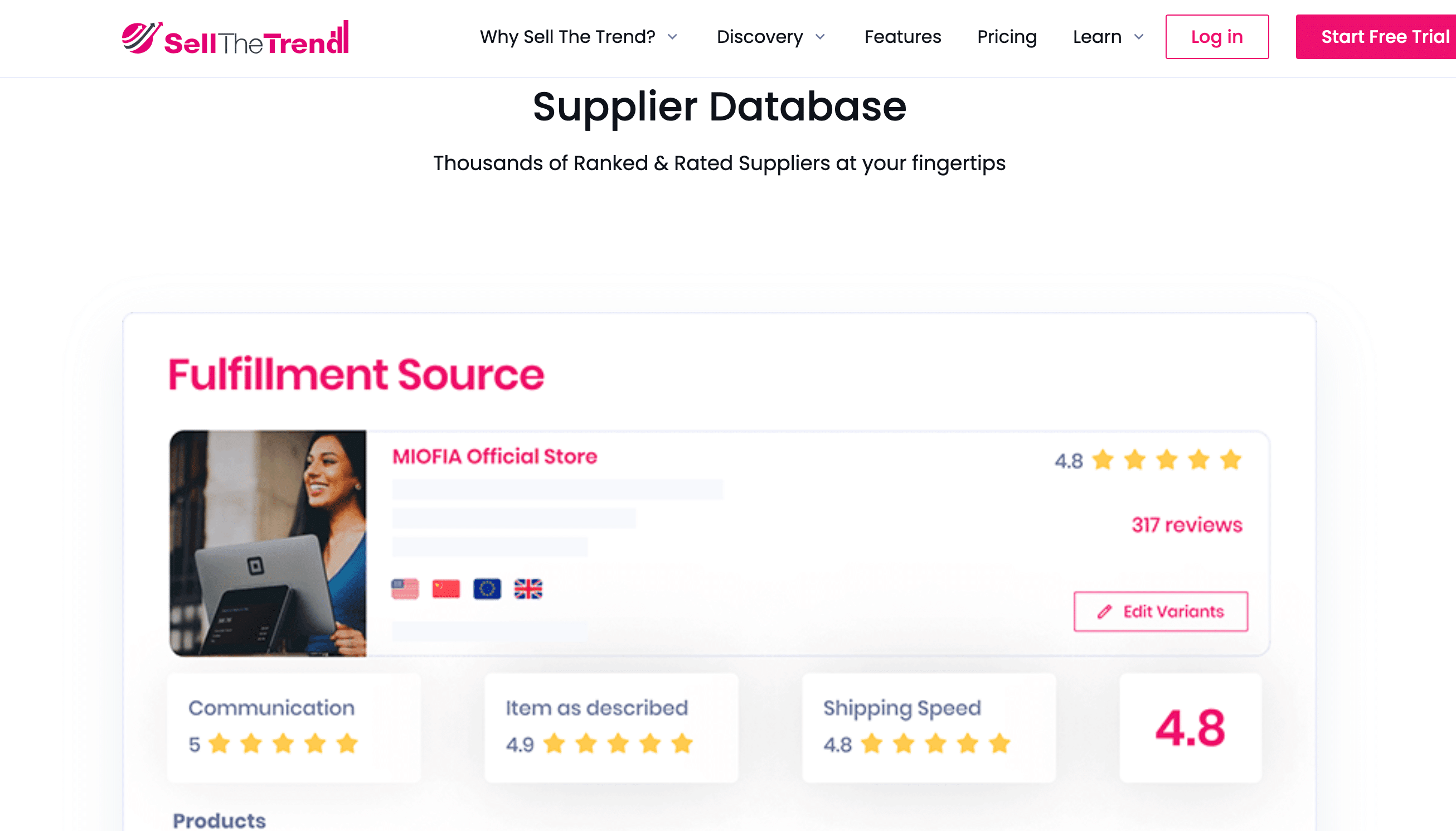 Sell The Trend est la base de données ultime des fournisseurs