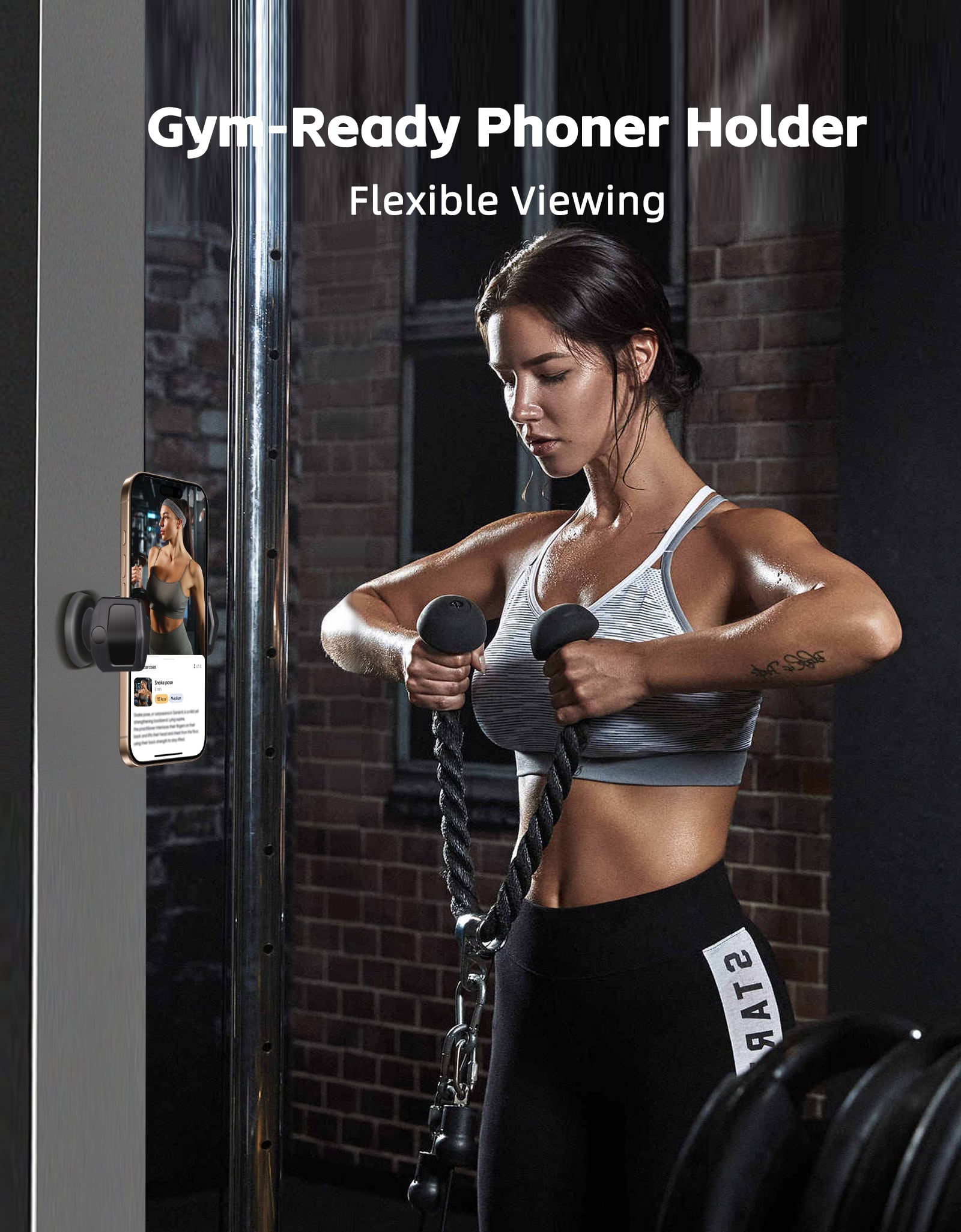 Gym ready phone holder