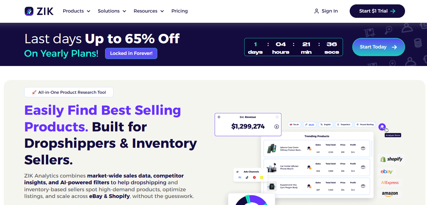 search for high demand products with zik to improve profit margins