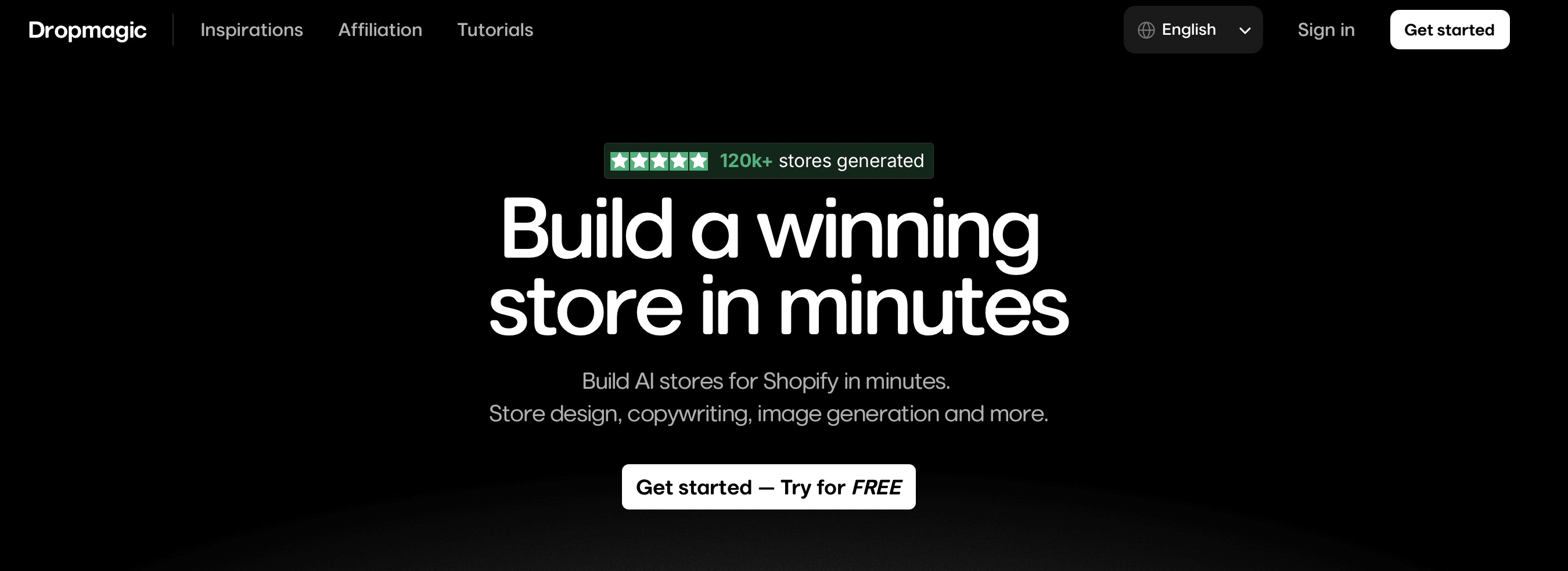 best ai shopify store builder - dropmagic