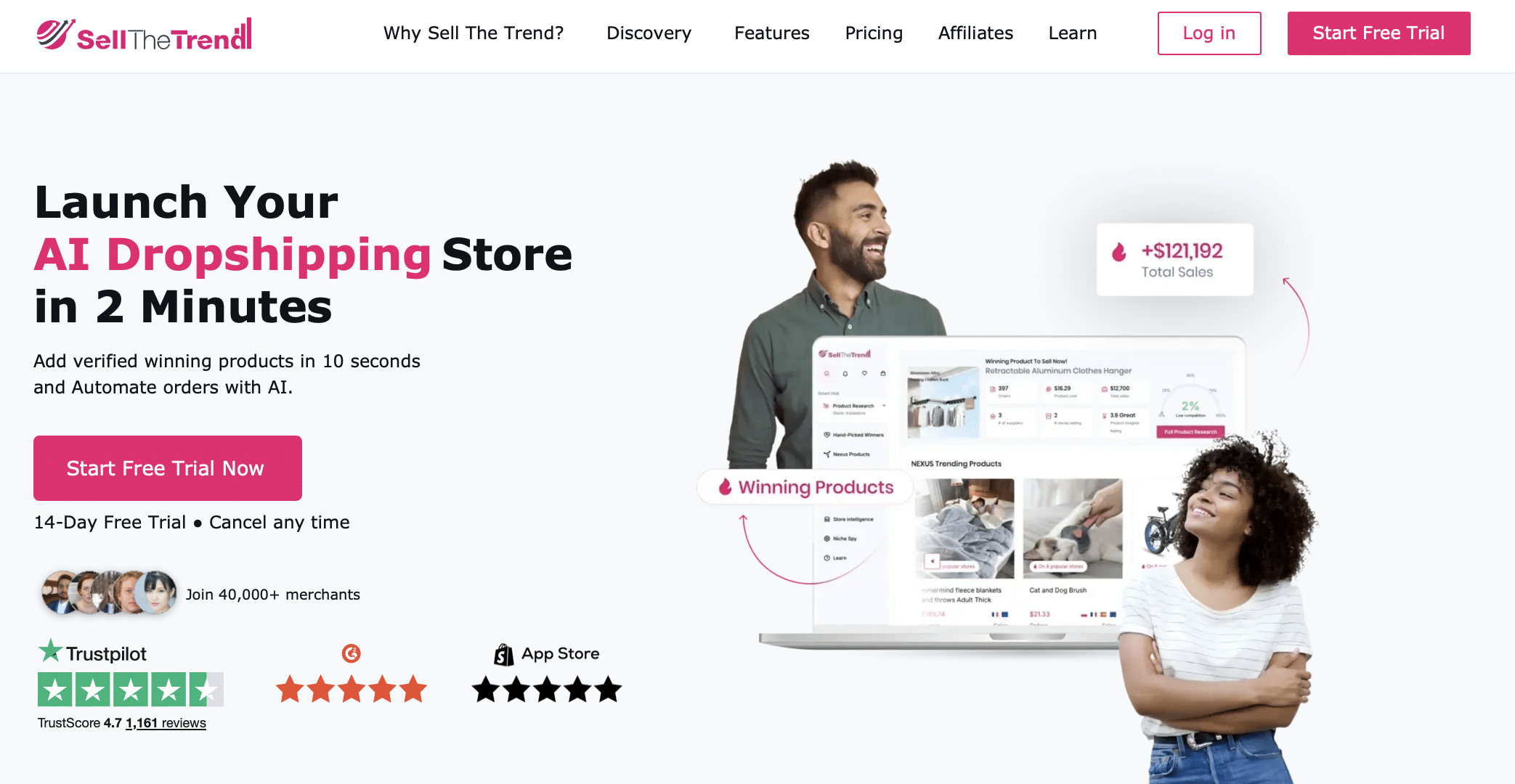 best ai shopify store builder - sell the trend