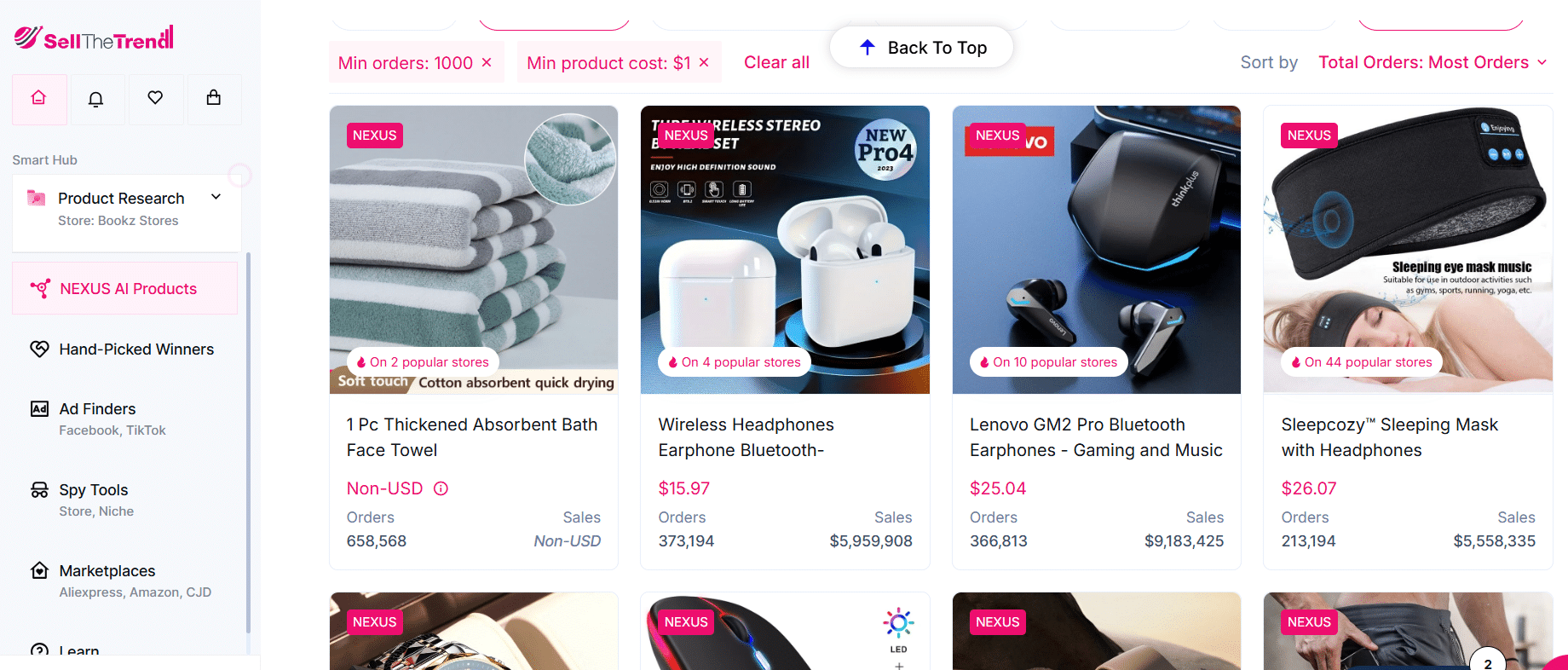 using sell the trend instead of google trends to find successful products and build product interest