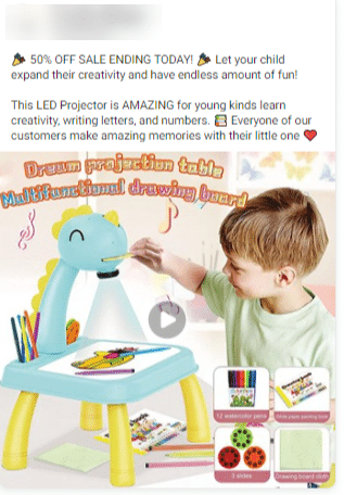 Facebook Ad Of the Product