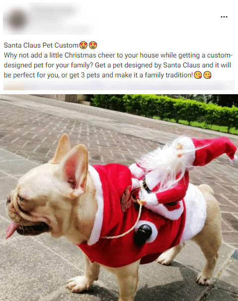 Pet Christmas Clothes Trending On Facebook
