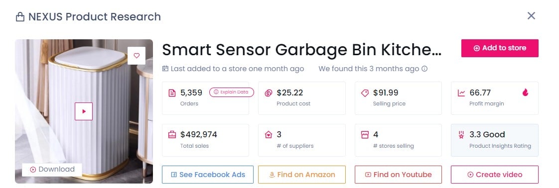 Smart Sensor Garbage Bin Kitchen