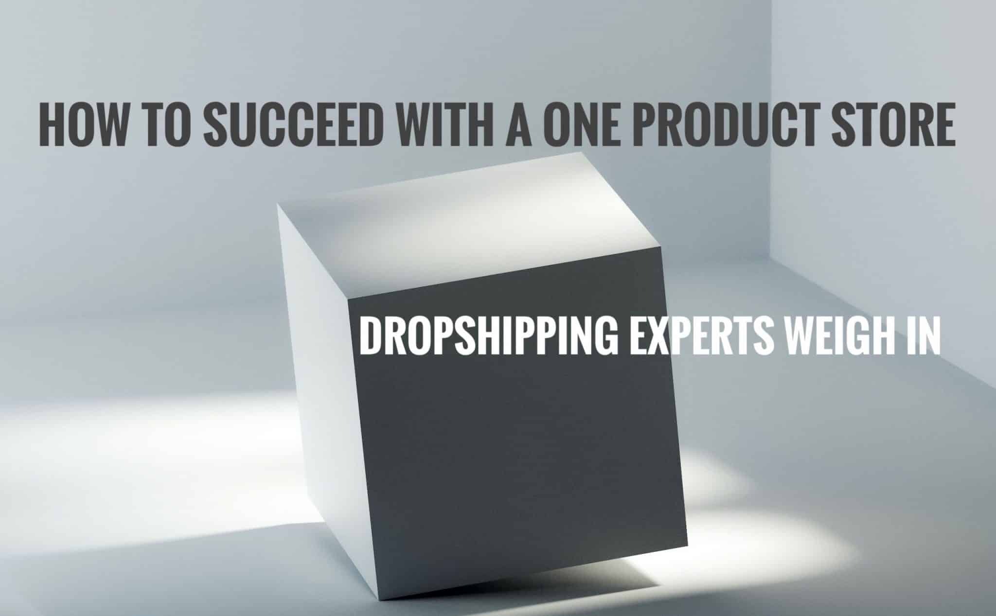 How to Succeed with a One Product Store - Dropshipping Experts Weigh In